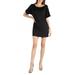 24/7 Comfort Apparel Women's Loose Fit T-Shirt Dress with Boat Neck