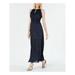 R&M RICHARDS Womens Blue Glitter Sleeveless Keyhole Maxi Empire Waist Evening Dress Size 14