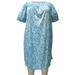 A Personal Touch Women's Plus Size Square Neck Lounging Dress - Aqua Creations - 3X