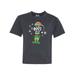 Inktastic Funny Christmas I'm the Boss Elf with Shoes and Hat Child Short Sleeve T-Shirt Unisex Retro Heather Black S