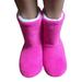 Captis Girls Bootie Slippers - Fuzzy Comfy Plush Memory Foam Booties Anti-Slip House Slipper Shoe