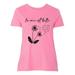 Inktastic La vie est belle with Dandelion Adult Women's Plus Size T-Shirt Female Pink 2X