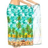 LA LEELA Women Stylish Beach Bikini Cover Up Wrap Skirt Sarong Swimsuit Pareo