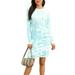Sexy Dance Womens Holiday Party Dress Long Sleeve Tie Dye Printed Cocktail Mini Dress Ladies Casual Loose Gradient T Shirt Dress Round Neck A line Dress