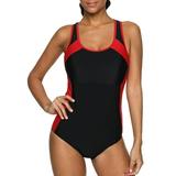 Charmo Athletic One Piece Swimsuit for Women Racerback Sports Padded Swimwear