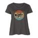 Inktastic Cycling Vintage Bicycle for Cyclist Adult Women's Plus Size V-Neck Female