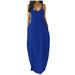 Aimik Tank Dresses for Women Summer Sleeveless Tie Dyeing Tunic Top Dress Casual Irregular Maxi Gown Beach Sundress