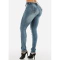 Womens Skinny Jeans BUTT LIFTING Levanta Cola Low Rise Faded Denim Skinny Jeans 10264J
