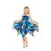 Girl Gypsy Uneven Bottom Hawaiian Luau Dress in Blue Sunset Size 12