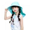 Outdoor Sun Hat Kid Fashion Big Sun Hat Beach Hat Anti-UV Sun Protection Folding Cap Children Summer Hot Travel Hat Wide Brim Wide Beach Hat