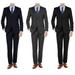 Fino Uomo Men's Light Herringbone Classic fit 3pc Suits