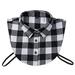 Yejaeka Women Men Unisex Fake Collar, Solid Color/Plaid Pattern Button Down Collar with Strap