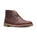 Clarks Men's Bushacre 2 Aubergine Leather Chukka Boot Burgundy Size 7.5 M