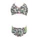 Hello Kitty Kids Girls Toddlers Swimwear 2 Piece Swim Suit Green White Pink Dots