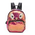 Chinatera Sequins Eyes Backpacks Women School Bags PU Leather Small Knapsack (Gold)