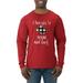 I Love You To Texas And Back Plaid Pop Culture Mens Long Sleeve Shirt, Red, Large