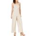 Fish Bowl Womens Juniors Button Front Sleeveless Jumpsuit