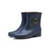 Womens Waterproof Ankle Boots Rain Snow Wellington Buckle Chelsea Booties Shoes