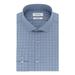 Calvin Klein $79.50 Men's Non-Iron Stretch Blue Plaid Dress Shirt 16 34/35 B&B