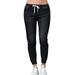 Plus Size Jeans for Women Mid Rise Slim Fit Joggers Denim Pants Casual Jeggings Drawstring Stretch Pants S-5XL Dark Blue 2XL