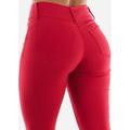 Womens Juniors Red Levanta Cola Butt Lifting Jeggings - High Waisted Push Up Colored Jeans - High Rise Jeggings 10109R