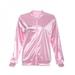 EleaEleanor Women Basic Coats Solid Tracksuit for Women Jacket Lady Retro Jacket Women Fancy Pink Dress Grease Costume S