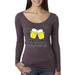 This is My Drinking T-Shirt I wear It Everyday Beer Mug Funny Womens Drinking Scoop Long Sleeve Top, Vintage Purple, 2XL