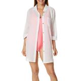 Wearabouts Womens New Port Solid Button Down Cover-Up