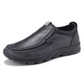 Microfiber Leather Loafers Casual Shoes Anti-skid Round Toe Slip on Shoes for Men