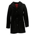 Susan Graver Women's Sz XXS Reversible Sherpa Fleece Coat Black A383194