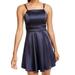 Women's Dress Navy A-Line Strappy Fit & Flare 0