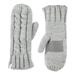 Isotoner Womenâ€™s Chunky Cozy Cable Knit Mittens (Heather Grey) 30010