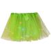 MIARHB Plus Size Skirt Floral Print Women skirt Women Star Sequins Mesh Pleated Tulle Princess Skirt With LED Small Bulb Skirt