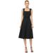 Ever Pretty Womens Square Neckline Sleeveless A-Line Formal Office Work Dress 10013 Black Small