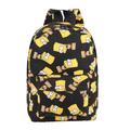 Aktudy Cartoon Printing Canvas Travel Backpack School Rucksack Bag Yellow