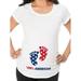 Avamo Womens Pregnant Maternity Clothes Tops Nursing Breastfeeding Short Sleeve T-Shirt Blouse Casual Footprint Printed Tee Shirts