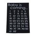 Meterk Baby is Coming Maternity Women Calendar Countdown Pregnancy Mark Off Baby Announcment Baby Birth Countdown 42 Weeks Cloth Accessory Black
