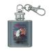 Patriotic Eagle Rockets Red Glare American Flag Stainless Steel 1oz Mini Flask Key Chain