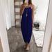 New Women's Irregular Wrap Maxi Dress Beach Style Baggy Dress Loose Casual Wear Fold Drape Dress