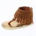 Promotion clearance Newborn Baby Girl Shoes Tassel Summer Shoes Anti-slip Flip Flop Prewalker For Baby Girls Brown M