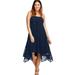 ellos Women's Plus Size Handkerchief Hem Dress