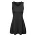 MBJ Womens V Neck Sleeveless Tunic Top M BLACK