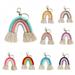 ZDMATHE Nordic Kids Room Rainbow Hanging Decoration Macrame Rainbow Keychains Child Room Decoration Boho Cotton Rope Wallet Decoration