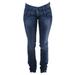 BLUE BLOOD Women's Bartlett Double Waist Slim Fit Denim Jeans, Medium Wash, 26x32