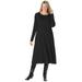 Woman Within Women's Plus Size Thermal Waffle Knit A-Line Dress