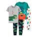 Child of Mine By Carter's Baby Boys & Toddler Boys Snug Fit Cotton Short Sleeve Pajamas 4pc Set (12M-5T)