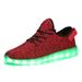 Unisex Men Women LED Light Up Night Luminous USB Trainer Sneaker High Top Shoes