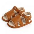 ZDMATHE Baby Summer Shoes Newborn Infant Baby Girls Boys Sandals Shoes Solid Non-Slip Pu Breathable Toddler Shoes