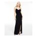 B DARLIN Womens Black Embellished Spaghetti Strap Sweetheart Neckline Full-Length Formal Dress Size 5\6