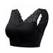 Sexy Deep V Neck Lace Bras For Women Brassiere Push Up Padded Bra Seamless Comfortable Bralette Breathable Fitness Gym Bra Top Padded Sport Bra